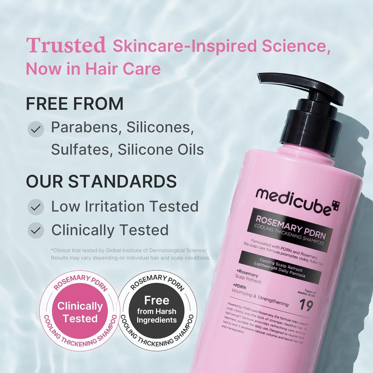image:imagemedicube Rosemary PDRN Clarifying Thickening Shampoo Cooling Clarifying Care for Thinning Weak amp Flaky Hair Amino Acid Complex for Stronger ThickerLooking Hair Korean Hair Care 1352 floz