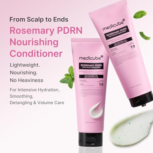 image:imagemedicube Rosemary PDRN Purify amp Nourish Shampoo and Conditioner Set Korean Hair Care Set for Dry Fine WeakLooking Hair Amino Acid for Strength amp Softness Nourishing Yet Lightweight Formula