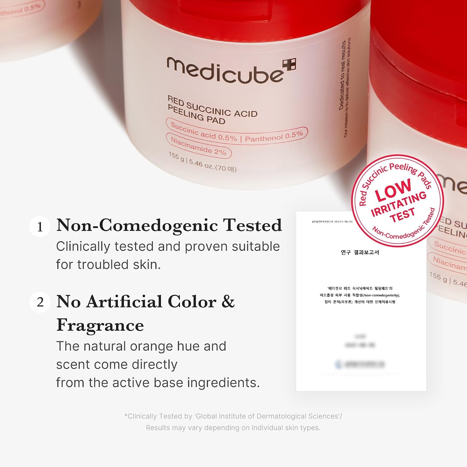 image:imagemedicube Toner Pads Deep Vita C Facial Toner Pad for Uneven Skin Tone amp Texture Vitamin Water and 3 Types of Vitamin Deeply Hydrating amp Resurfacing Pad Korean Skin Care 70 Pads 1 PackRed Succinic Acid Pads