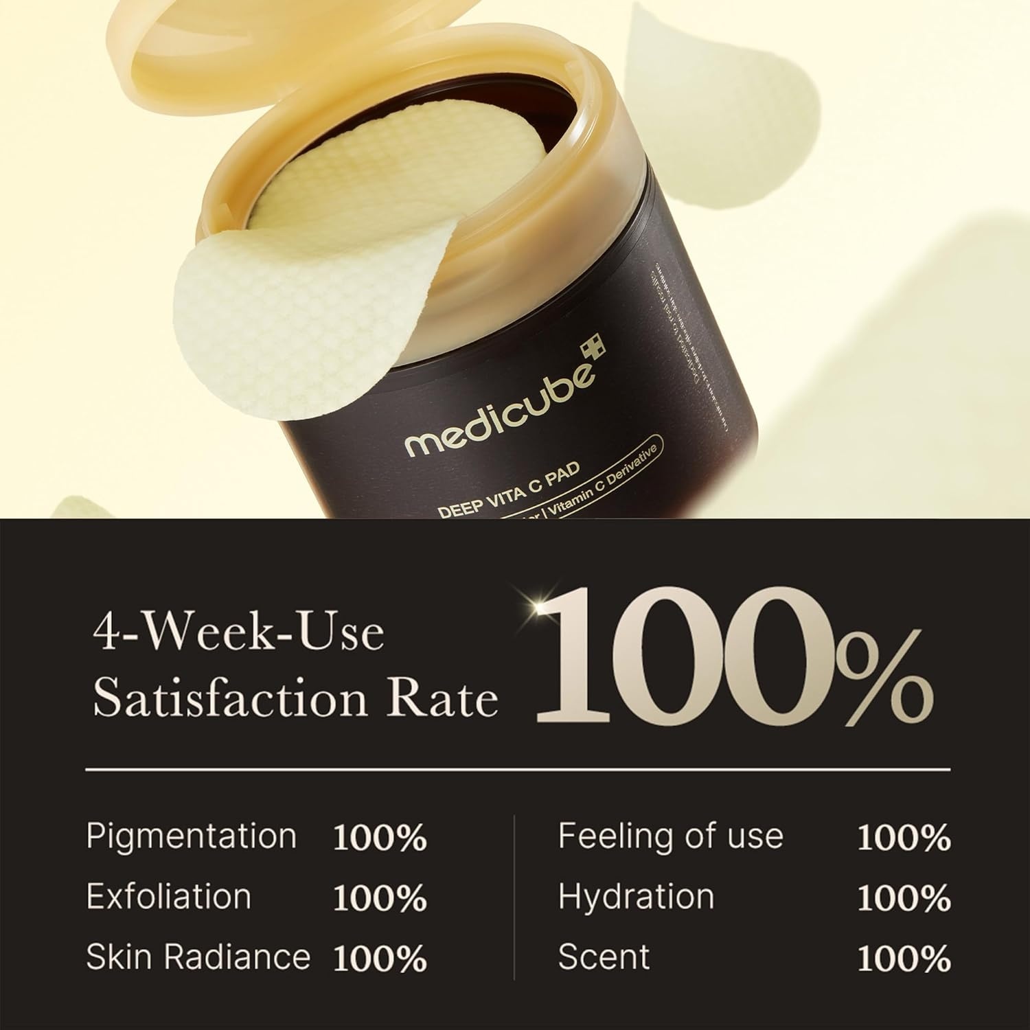 image:imagemedicube Toner Pads Deep Vita C Facial Toner Pad for Uneven Skin Tone amp Texture Vitamin Water and 3 Types of Vitamin Deeply Hydrating amp Resurfacing Pad Korean Skin Care 70 Pads 1 PackDeep Vita C Pads