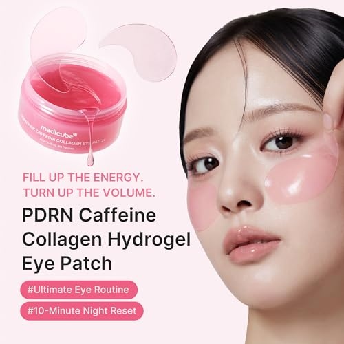 image:imagemedicube Ultimate Night Eye Routine Duo PDRN Caffeine Collagen Eye Patches and Salmon DNA PDRN Eye Cream For Appearance of Dark Circles Undereye Bags Firming Care Korean Skincare