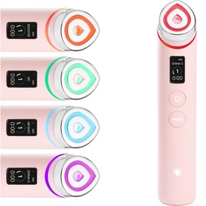 medicube Booster Pro | 6-in-1 Real Glass Glow Beauty Massager | for Clear, Radiant, Firmer-Looking Skin | Korean Skin Care | Pink(Pink)