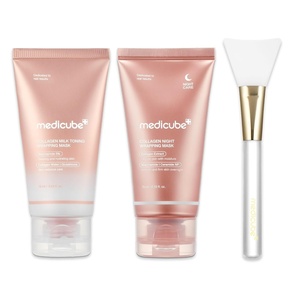 medicube Day & Night Collagen Wrapping Mask Duo: Collagen Glazed Milky Glow Daytime and Overnight Wrapping Mask | Hydrating & Firming Skincare Gift Set for Radiant Skin, Gifts for Women
