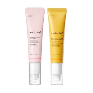medicube Eye Jelly Serum & Eye Cream Duo: Kojic Acid Brightening Eye Gel Serum and PDRN Eye Serum | Brightening, Firmer-Looking Skin for Dull, Uneven Skin | Korean Skincare