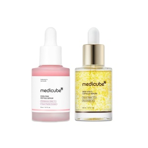 medicube Glow Activating Serum Duo: Pink PDRN Peptide and Deep Vitamin C Capsule Serum | Salmon DNA PDRN and Vitamin C for Dull, Uneven-Looking Skin | Deep Hydration and Glow Care | Korean Skincare