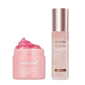 medicube Glow Anytime Jelly Cream & Mist Duo: Collagen Jelly Cream and PDRN Jelly Mist Serum for At Home & On-the-Go Glow | Korean Skincare, Skincare Gift Set, Gifts for Women