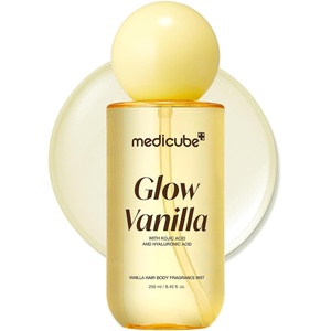 medicube Glow Vanilla Hair & Body Fragrance Mist, 8.45 fl.oz | Sweet Creamy Vanilla Musk Perfume Mist with Niacinamide and Hyaluronic Acids – Freshness, Odor Care & Glow, Korean Body Care(8.45 fl. Oz)