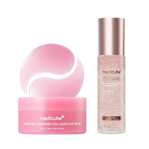 medicube PDRN Jelly Quick Glow Duo: PDRN Caffeine Collagen Eye Patches and Jelly Mist Serum | Hydrogel Eye Patches & Dual Glow Jelly Mist Serum | Refresh, Hydrate & Boost Radiance | Korean Skincare