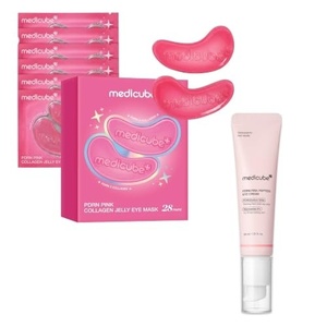 medicube PDRN Pink Daily Eye Duo: 28 Pairs PDRN Eye Patches and Eye Serum | Firming, Hydrating & Eye Care Set for Puffy, Tired Eyes | Korean Skincare