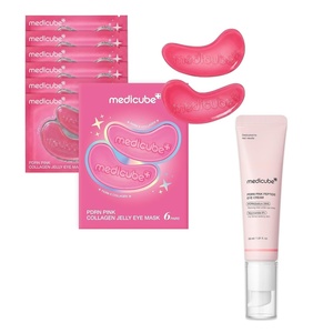 medicube PDRN Pink Eye Revival Duo: Jelly Eye Mask and Eye Serum | Firm & Hydrate for Look of Wrinkles, Fine Lines | Refresh for Puffy, Tired-Looking Eyes | Korean Skincare