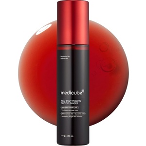 medicube Red Body Peeling Shot – AHA & BHA Exfoliating Body Spray, 3.88 oz | For Smooth, Summer-Ready Skin, Helps Improve the Look of Rough Bumps & Strawberry Skin, Korean Body Care