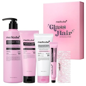medicube Rosemary PDRN Glass Hair Set, Full-Size Gift Kit for a Fuller Look | Scalp-to-Ends 4-Step Hair Ritual – Root Volume & Hair Breakage Care for Fine, Thin-Looking hair, Korean Hair Care, 5-Piece