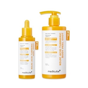 medicube Turmeric Peel Shot Duo for Face & Body: Turmeric Facial & Body Peel Shot | Exfoliating Serum Set with Vitamin C for Calming & Glowing | Texture Refining Care with BHA, PHA, LHA