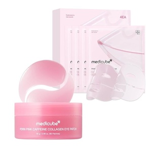 medicube Ultimate Glass Glow Eye & Mask Night Duo: PDRN Caffeine Collagen Eye Patch & Salmon DNA Jelly Mask | Dark Circle Care, Firming & Overnight Radiance Set, Korean Skincare, Gifts for Women