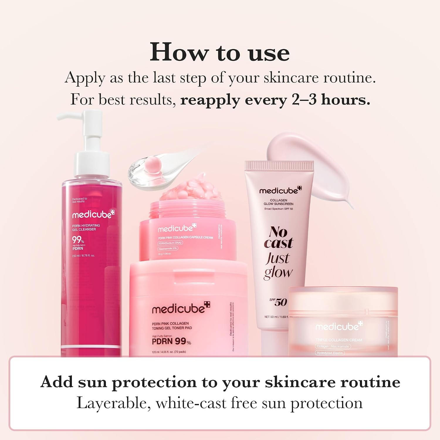image:imagemedicube Cleanse amp Sun Shield Duo PDRN Jelly to Foam Cleanser and Collagen Glow Sunscreen Deep Cleansing and Hydration Hydration Essentials Sun Care Summer Skincare Routine