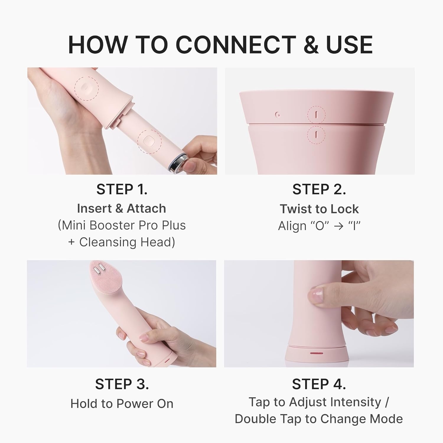 image:imagemedicube Mini Booster Pro Plus Pink Cleansing Duo Set Mini Booster Pro Cleansing Device Pink and PDRN Capsule Foam Cleanser Pore Makeup Excess Sebum Care Deep Cleansing Routine Korean Skincare