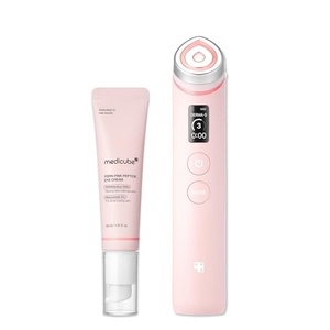 medicube Booster Pro Facial Device & Eye Care Duo: Salmon DNA PDRN Pink Eye Serum and Booster Pro Pink | Retinol and PDRN For Firmer-Looking, Plumper Looking Skin and Smoother Skin