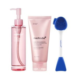 medicube PDRN Cleansing & Brush Trio – Cleansing Oil, Cleanser, Pore Brush