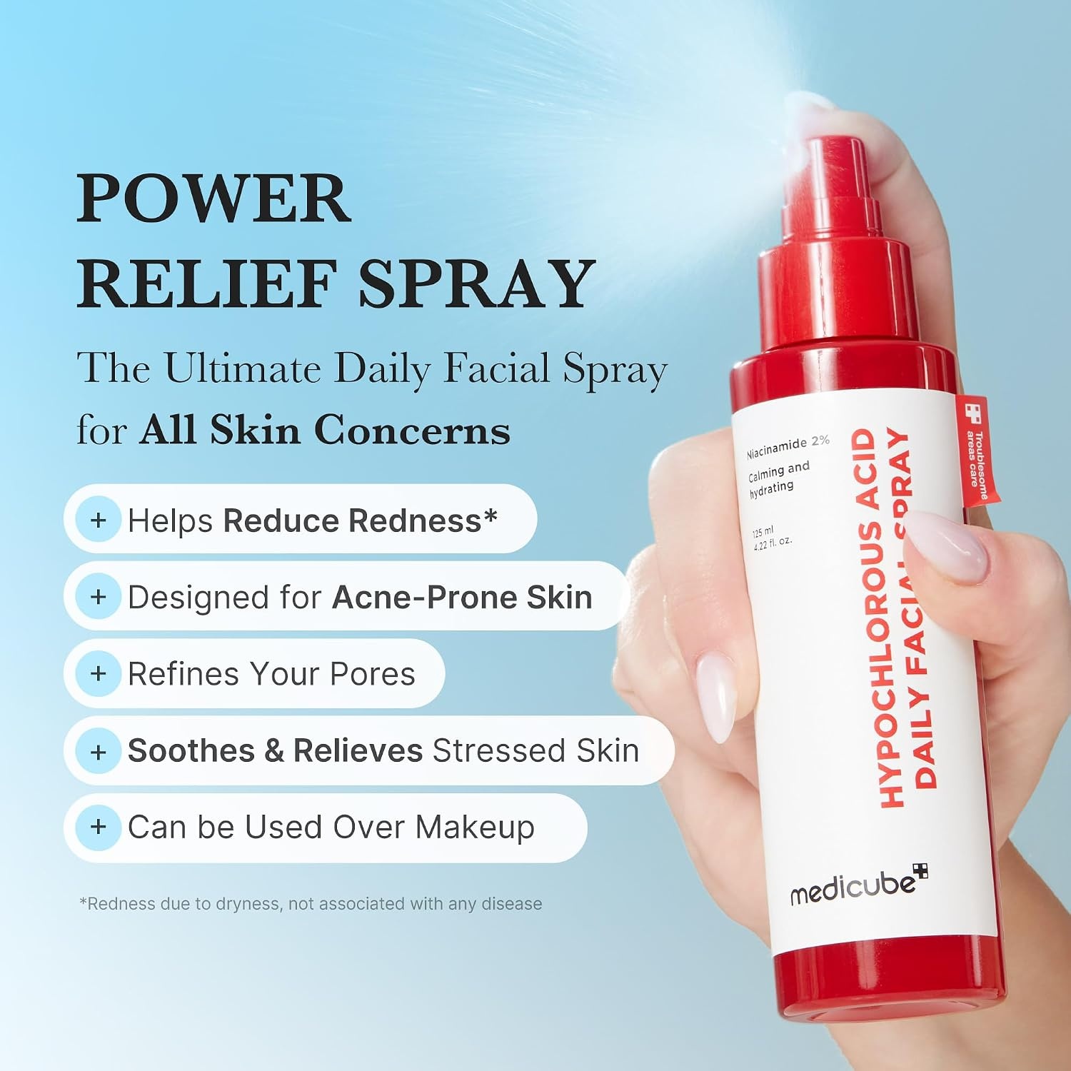 image:imagemedicube Ultimate Red Spray Duo to Smooth amp Soothe Power Soothing Spray and Red Body Peeling Shot