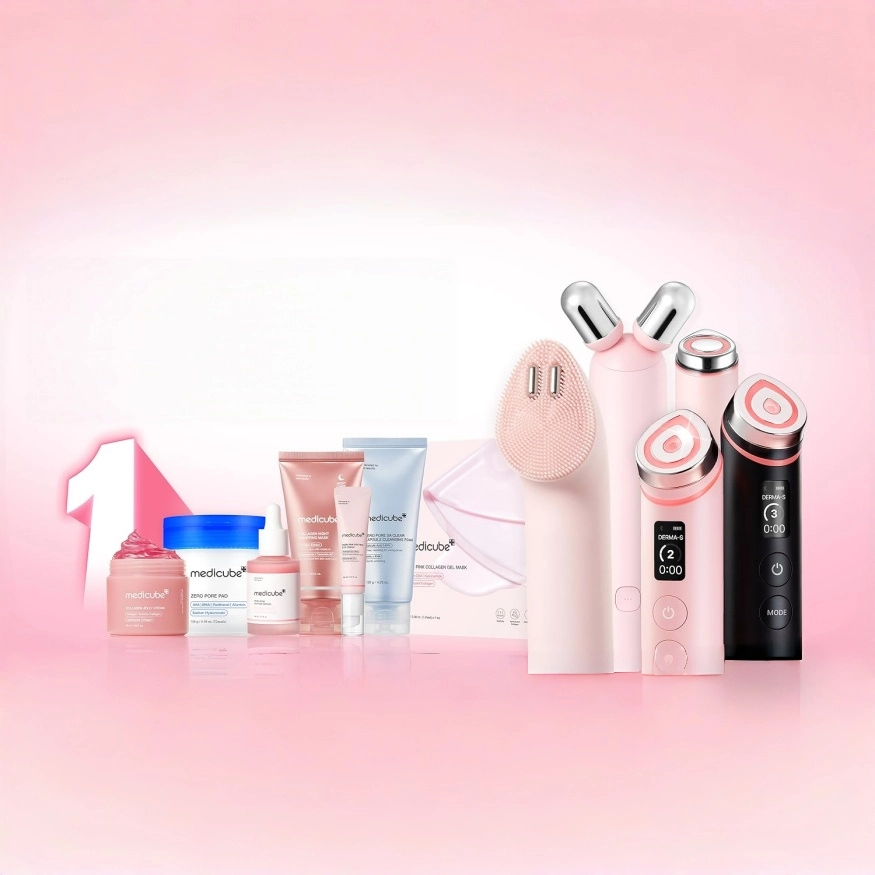 MEDICUBES Facial massager device and Glass skin beauty device