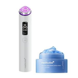medicube Hydra Device Set: Hyaluronic Capsule Cream & Booster Pro X2 White