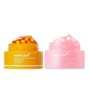 medicube Tone-Refining Capsule Cream Duo: Kojic Acid Turmeric and PDRN Capsule Cream | Trending Ingredients for Uneven Skin Tone & Texture | Tone-Refining and Firming Moisturizer Set