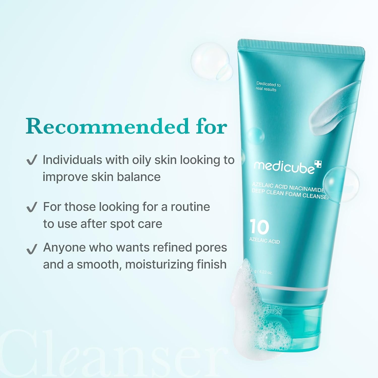 image:imagemedicube Facial Cleanser Azelaic Acid Whip Cleanser Pack of 2423 Fl Oz Pack of 2