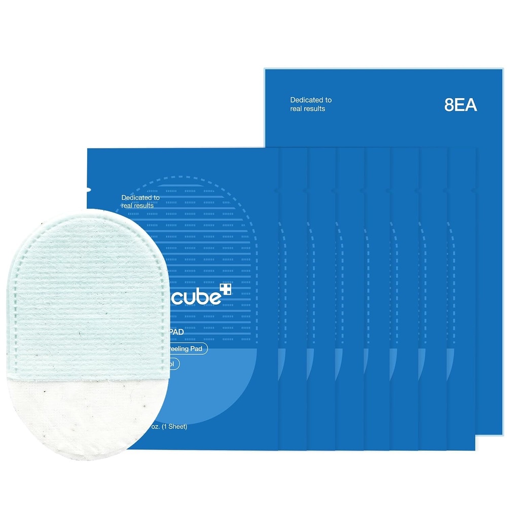 image:imagemedicube Zero Pore Peel Pads 8EA Face amp Body Exfoliating Pads Smoothing Mitt for Face amp Body Rice Extract Natural AHA amp Panthenol DoubleSided Organic Cotton amp Microfiber Pads