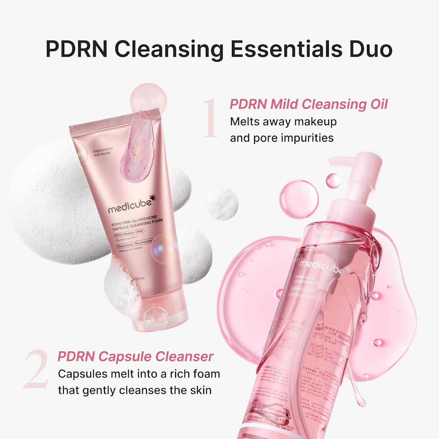 image:imagemedicube Cleansing Oil Zero Pore Blackhead Makeup Remover for all skin types Daily Moisture Facial Cleanser LowIrritation Korean Skin Care 205ml 693 floz Pack of 2PDRN Mild