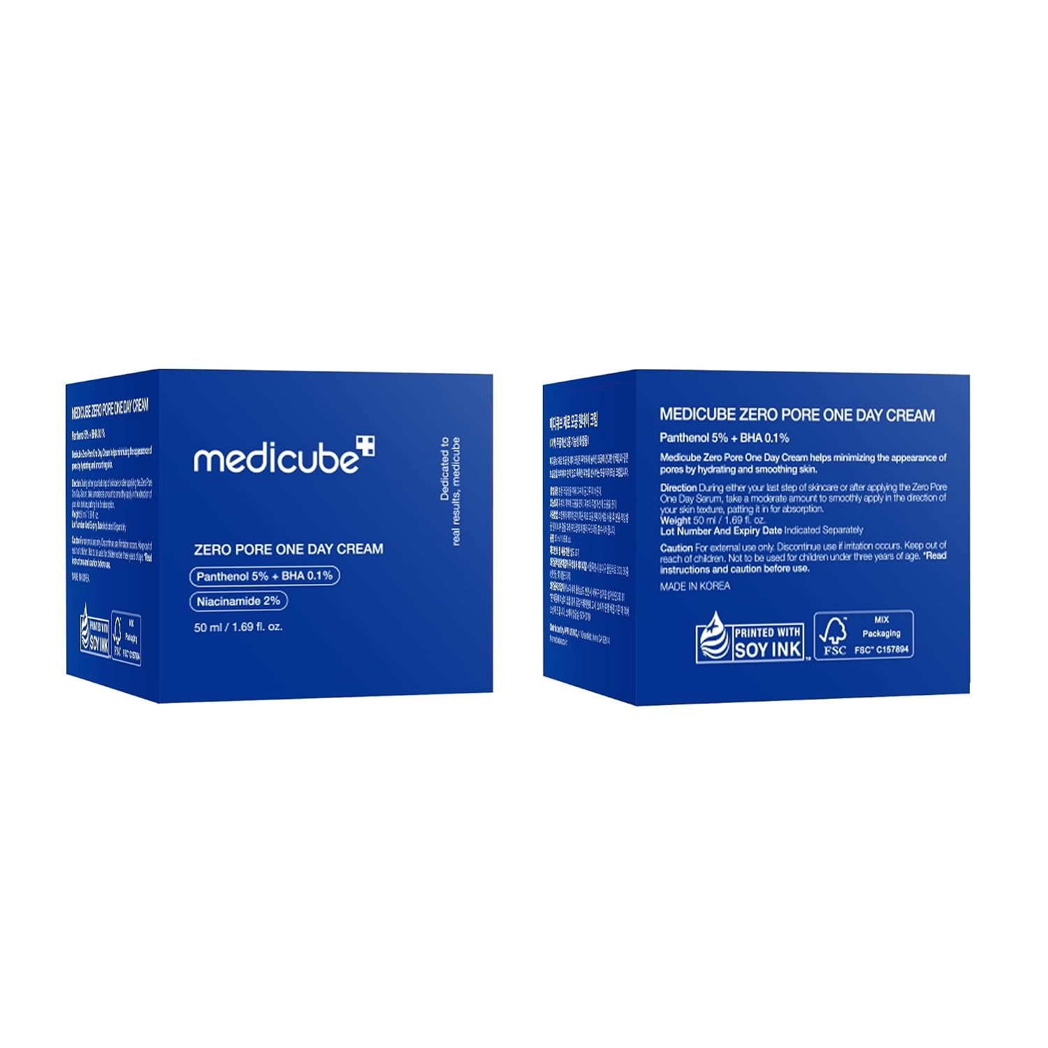 image:imagemedicube Zero Pore OneDay Cream 169 floz Visibly Smaller Pores Controls Excess Oil Pore Refining Cream with Panthenol Salicylic Acid and Niacinamide Korean Skincare Pack of 2169 Fl Oz Pack of 1
