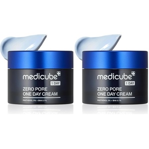 medicube Zero Pore One-Day Cream 1.69 fl.oz – Visibly Smaller Pores, Controls Excess Oil – Pore Refining Cream with Panthenol, Salicylic Acid, and Niacinamide – Korean Skincare (Pack of 2)(12.35 Ounce (Pack of 2))