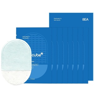 medicube Zero Pore Peel Pads 8EA, Face & Body Exfoliating Pads | Smoothing Mitt for Face & Body – Rice Extract, Natural AHA & Panthenol, Double-Sided Organic Cotton & Microfiber Pads