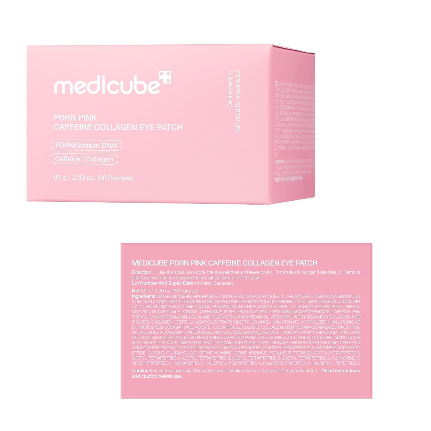 image:imagemedicube Eye Patch PDRN Caffeine Collagen Firming Gel Patches 30 Pairs Pack of 260 Count Pack of 2