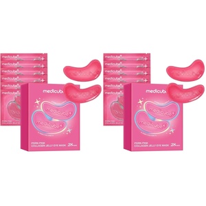 medicube Jelly Eye Mask PDRN Pink Collagen – Hydrogel Eye Patches, 28 Pairs (Pack of 2)