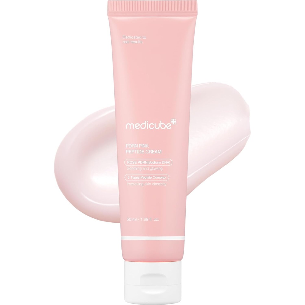 image:imagemedicube Rose PDRN Pink Hyaluronic Moisturizing Cream Blemish Relief Hydration amp Elasticity Care For the Look of Uneven Skin Tone amp Pores Korean Skincare 169 fl ozRose