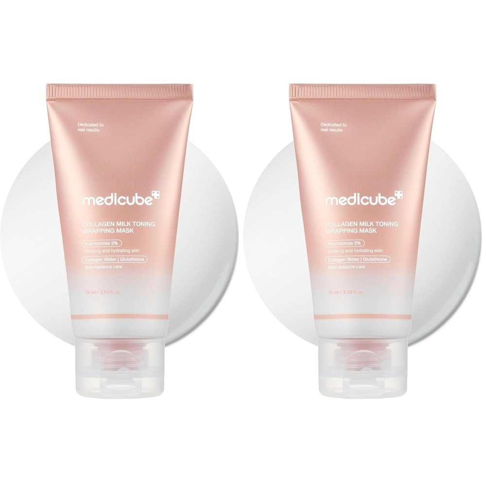 image:imagemedicube Wrapping Mask Collagen Glazed Milky Glow Daytime Peel Off Mask Pack of 2