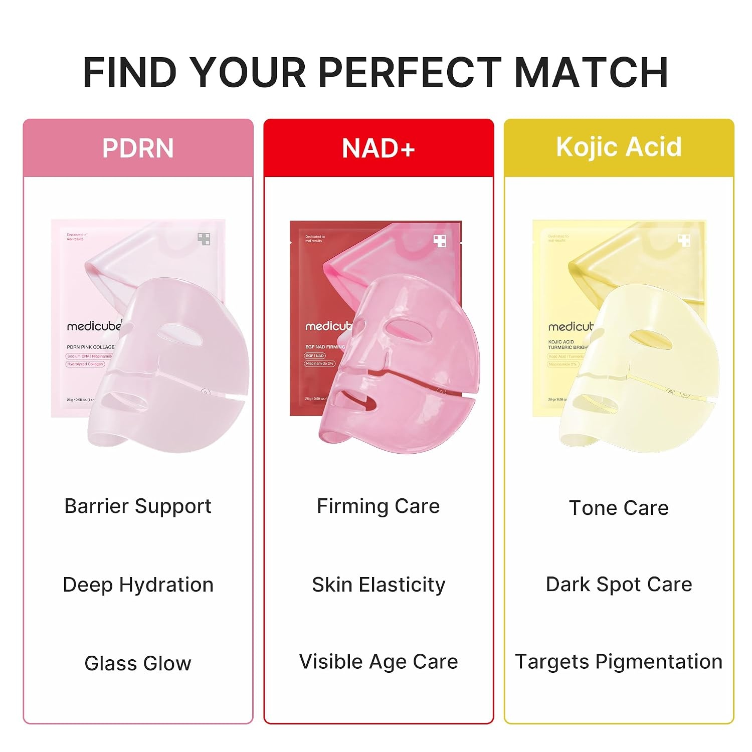 image:imagemedicube PDRN amp NAD EGF Gel Mask Duo Hydration Barrier amp Firming Care Salmon DNA PDRN Gel Mask amp NAD EGF Gel Mask for Hydration Barrier Support amp Firming Care Korean Skincare