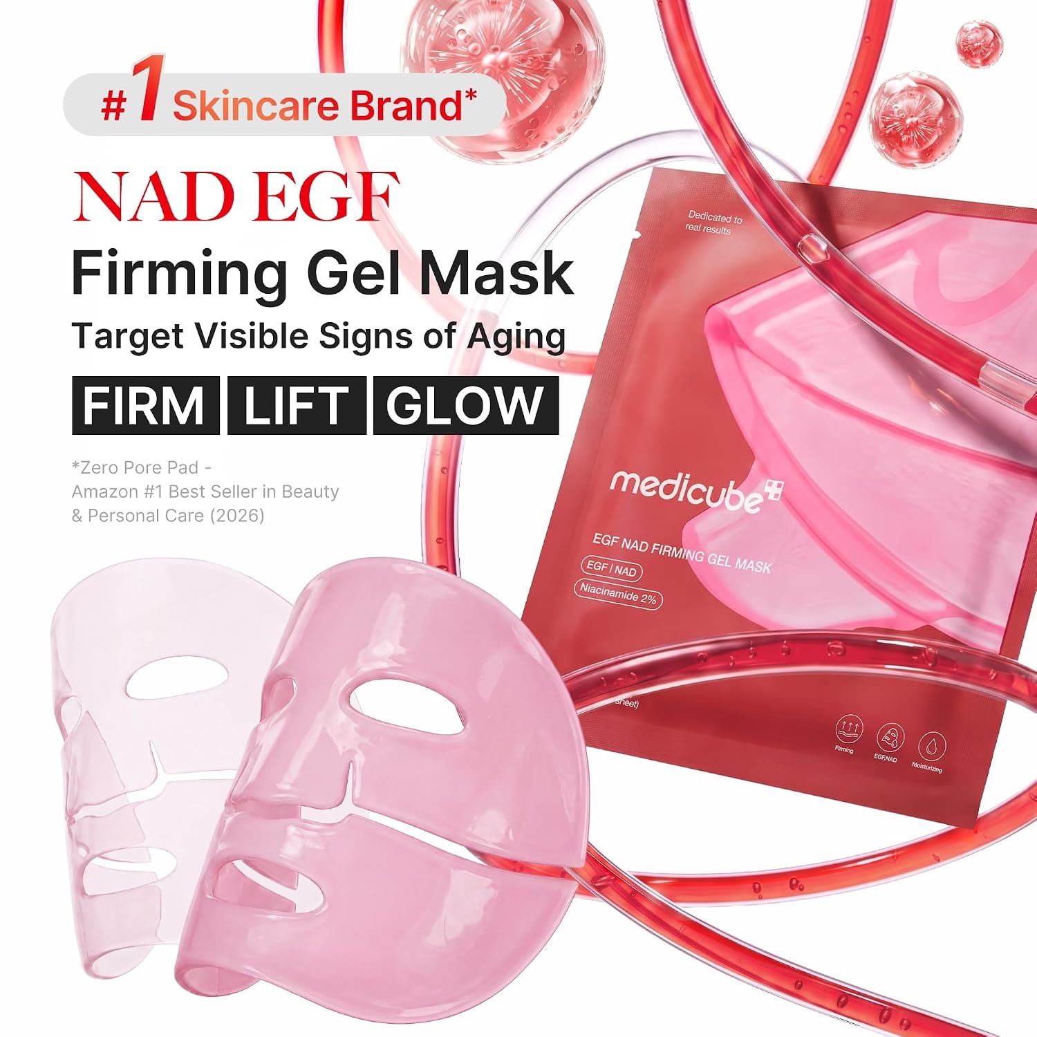 image:imagemedicube PDRN amp NAD EGF Gel Mask Duo Hydration Barrier amp Firming Care Salmon DNA PDRN Gel Mask amp NAD EGF Gel Mask for Hydration Barrier Support amp Firming Care Korean Skincare