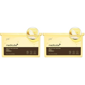 medicube Deep Vita C Daily Quick 30 Sheet Masks – Vegan Certified, Quick Dispenser, Triple Vitamin Complex For Radiance and Hydration – Korean Face Masks (Pack of 2)(30 Count (Pack of 2))