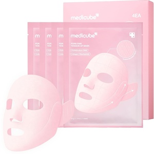 medicube PDRN Pink Tension Up Sheet Mask | 3-Step Contouring Mask (Pack of 2)(4 Count (Pack of 1))