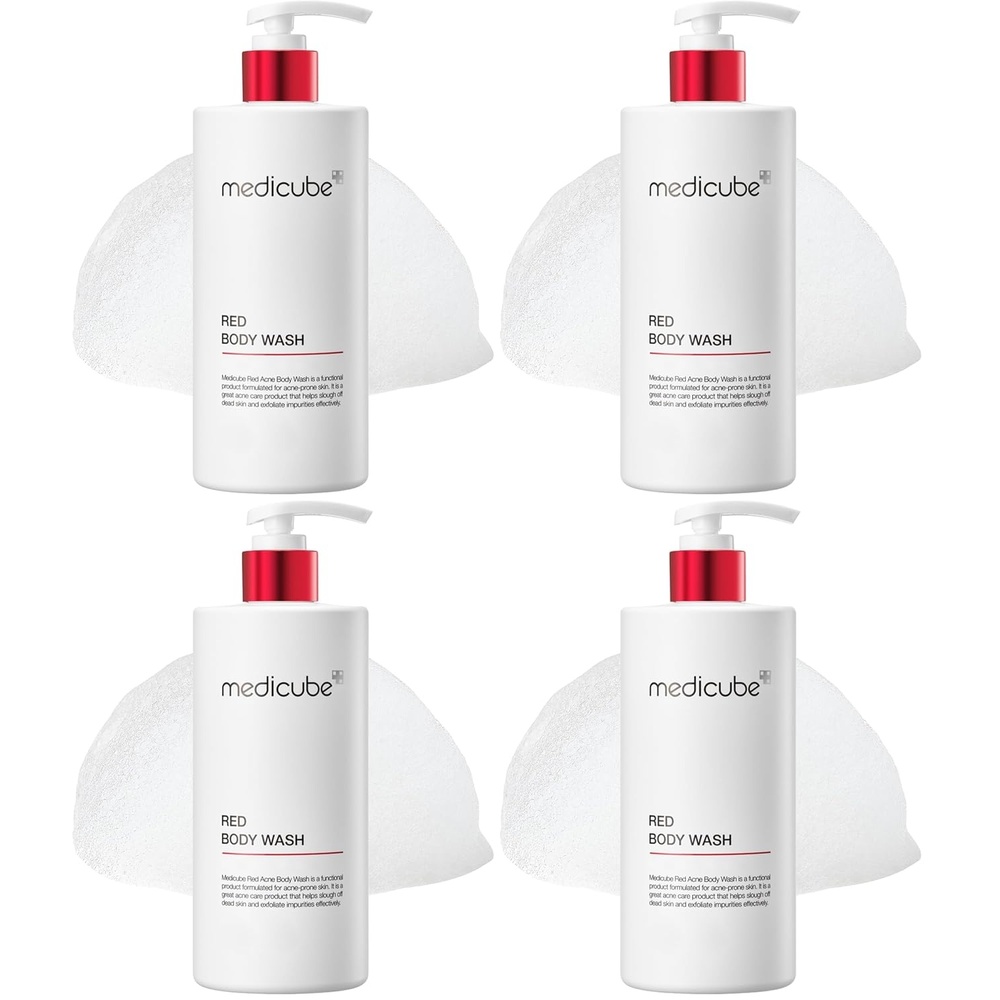 image:imagemedicube Red Body Wash 1410 Floz I Low pH and Hydrating Cleanser with Salicylic Acid Lactic Acid Niacinamide and Hyaluronic Acid Suitable for Bacne Treatment Korean Skin Care Pack of 4141 Ounce Pack of 4