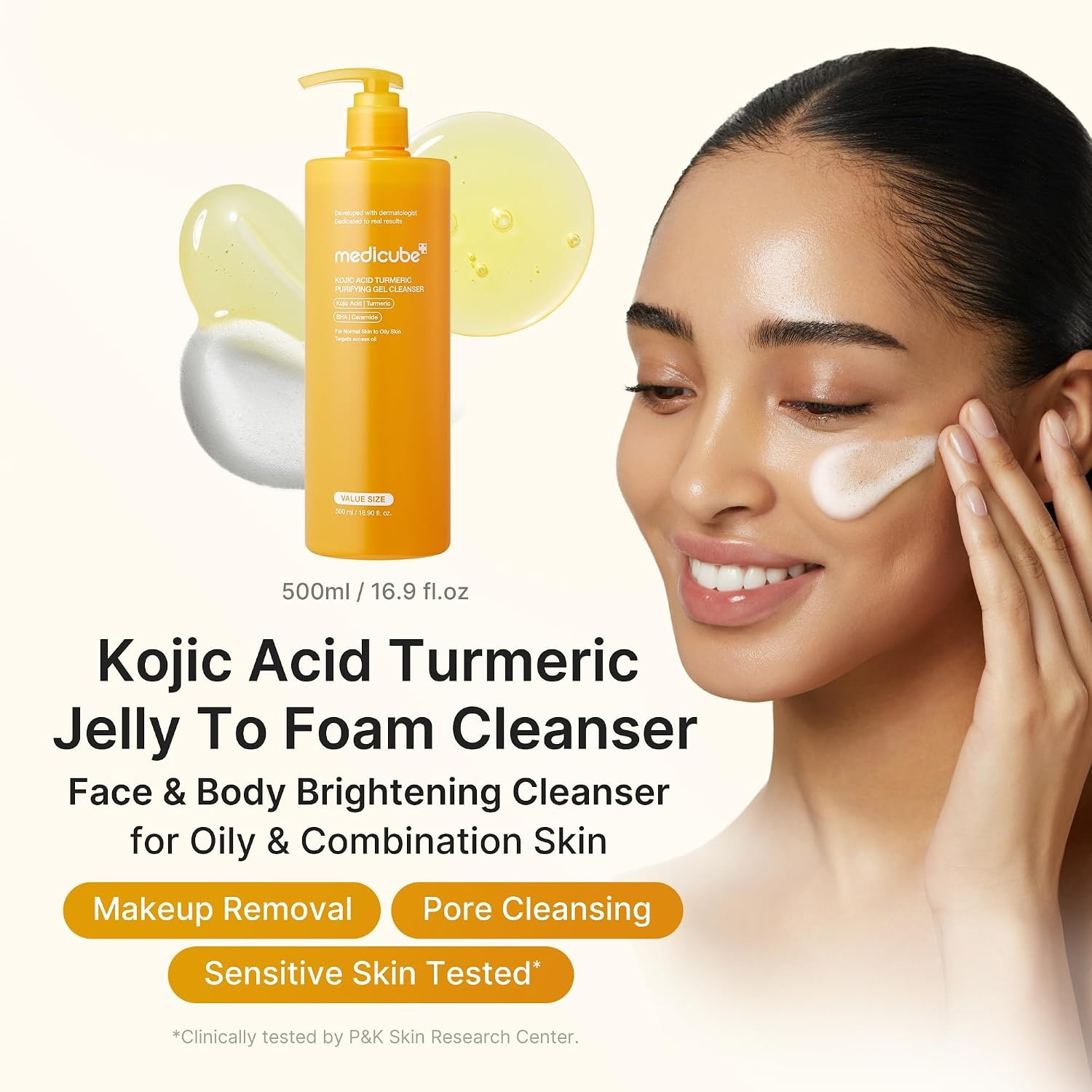 image:imagemedicube Kojic Acid Turmeric Jelly To Foam Cleanser Pack of 2169 Fl Oz Pack of 1