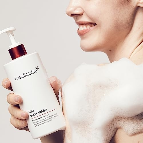 image:imagemedicube Red Body Wash 1410 Floz I Low pH and Hydrating Cleanser with Salicylic Acid Lactic Acid Niacinamide and Hyaluronic Acid Suitable for Bacne Treatment Korean Skin Care Pack of 4141 Ounce Pack of 4