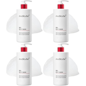 medicube Red Body Wash 14.10 Fl.oz I Low pH and Hydrating Cleanser with Salicylic Acid, Lactic Acid, Niacinamide and Hyaluronic Acid Suitable for Bacne Treatment | Korean Skin Care (Pack of 4)(14.1 Ounce (Pack of 4))