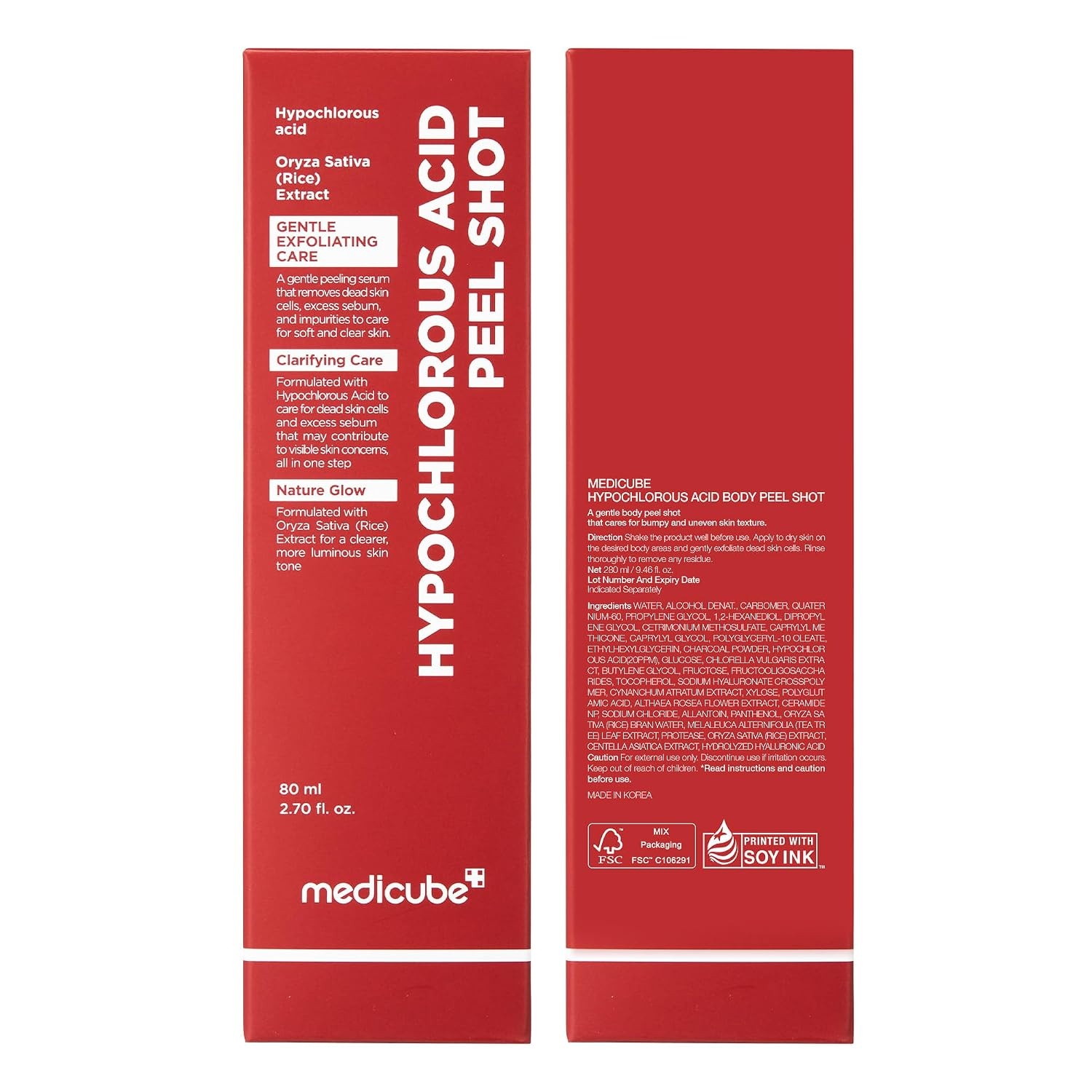 image:imagemedicube Body Peel Shot with Kojic Acid and Turmeric Gentle Body Brightening amp Exfoliating Serum with BHA LHA amp PHA for Dead Skin Cells Uneven Looking Skin amp Excess Sebum 946 floz Pack of 2946 Fl Oz Pack of 1
