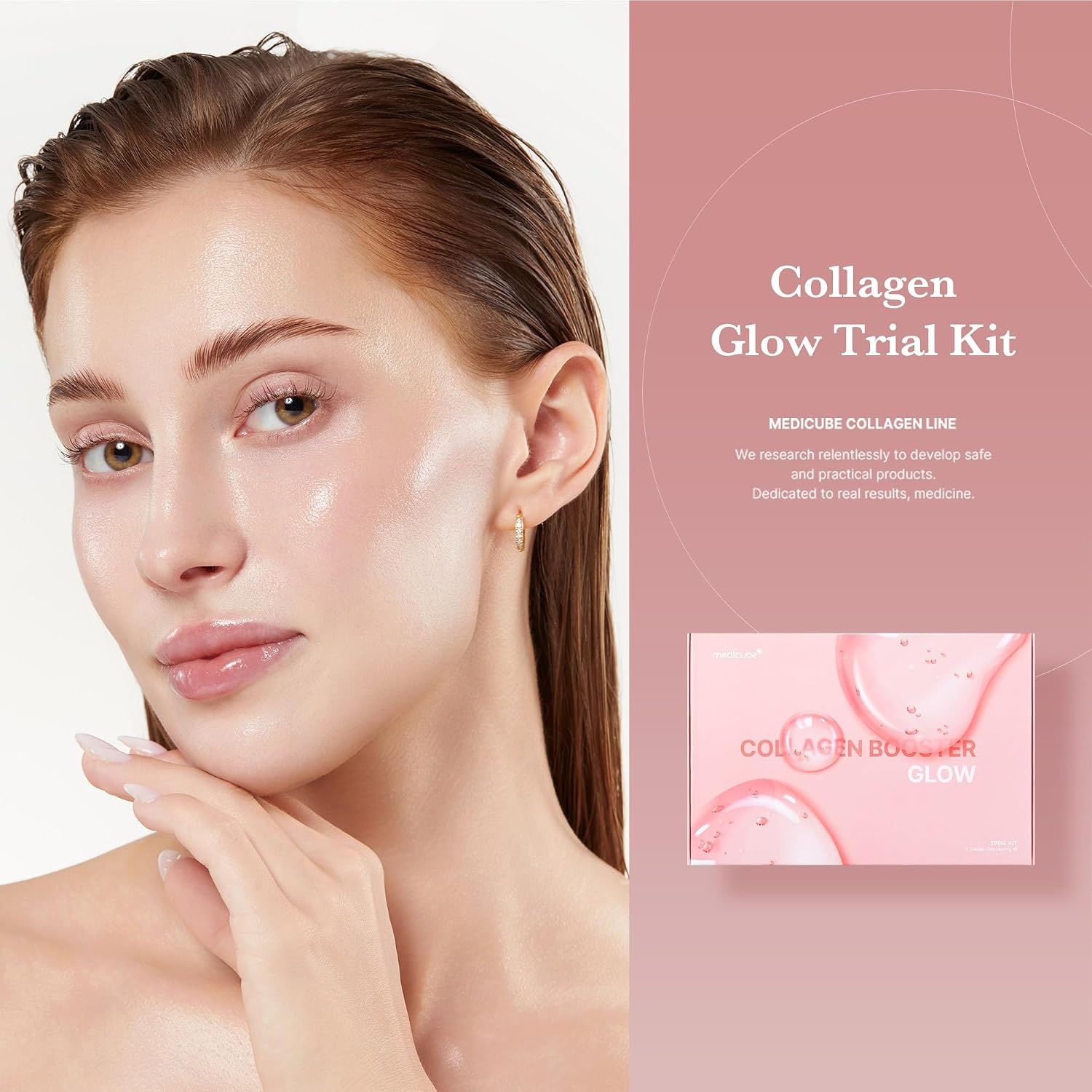image:imagemedicube Glass Skin Collagen Trial Kit Korean Skincare Set and Kit Gifts for women 4Step Skincare Set for glowy skin Travel Size Pack of 24 Count Pack of 2