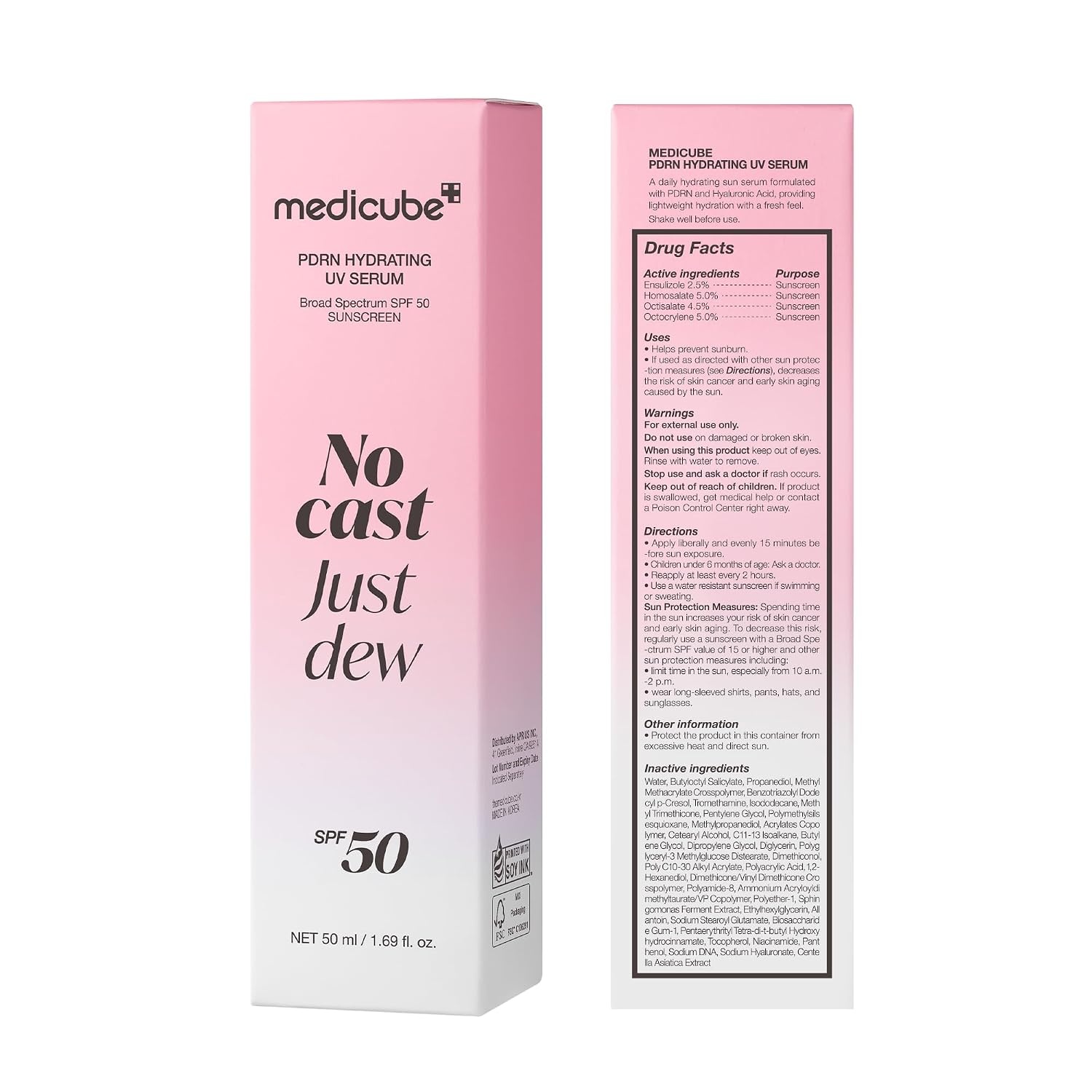 image:imagemedicube Sunscreen No Cast Just Glow Collagen SPF 50 Broad Spectrum Face Sunscreen Lightweight NonSticky Hydrating Formula Peptide Cica for Soothing amp Glow Korean Skincare Pack of 2169 Fl Oz Pack of 1