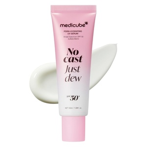 medicube Sunscreen No Cast Just Glow Collagen | SPF 50 Broad Spectrum Face Sunscreen | Lightweight, Non-Sticky, Hydrating Formula | Peptide, Cica for Soothing & Glow | Korean Skincare (Pack of 2)(1.69 Fl Oz (Pack of 1))