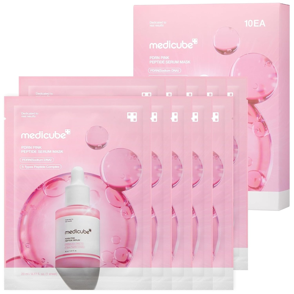 image:imagemedicube PDRN Pink Peptide Ampoule Sheet Mask 10EA Pack of 210 Count Pack of 1