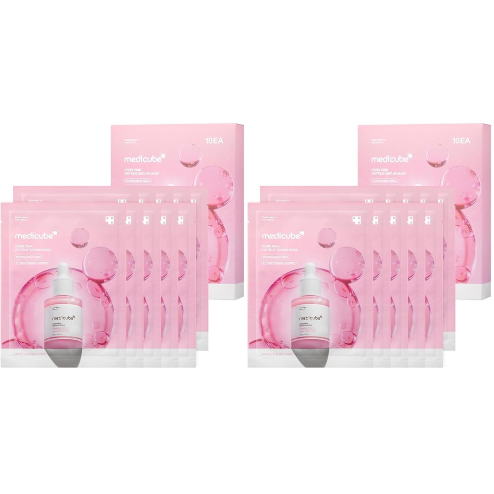image:imagemedicube PDRN Pink Peptide Ampoule Sheet Mask 10EA Pack of 210 Count Pack of 2